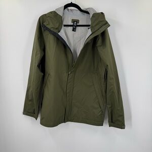 Mountain Hardwear Olive Green Rain Coat Shell Men’s Size M Like New